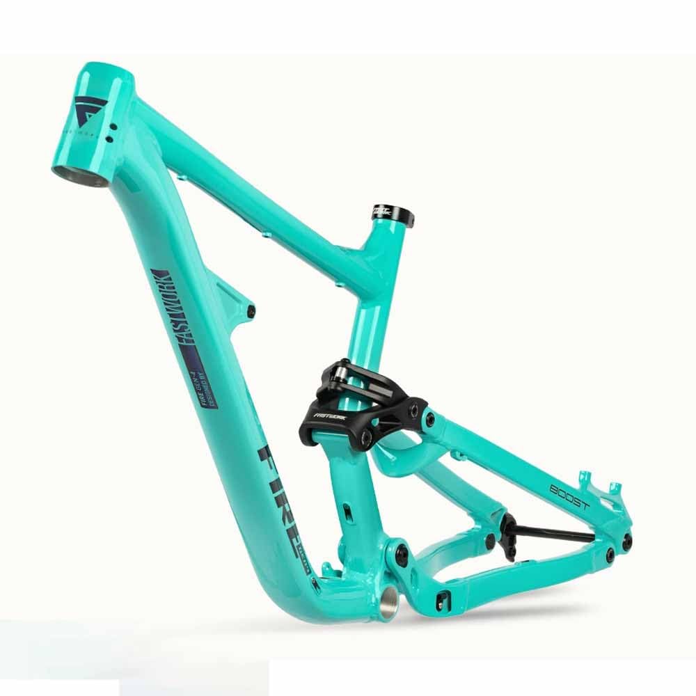 27,5" 29" rama do roweru górskiego Boost 15,7" 16,5" 17,3" Full Suspension Soft Tail stop aluminium ENDURO skok sprężyny 155 mm 12 x 148 mm hamulec tarczowy z wałem skokowym (zielony, 27,5 16,5")