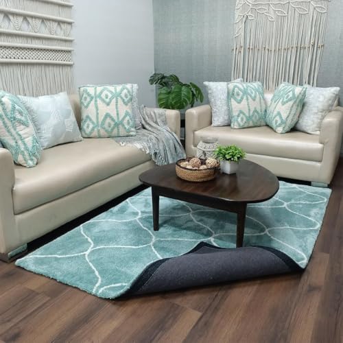 Image of Shaggy Rugs and Carpet and Mats for Hall and Drawing Room 7x7 Round M-4