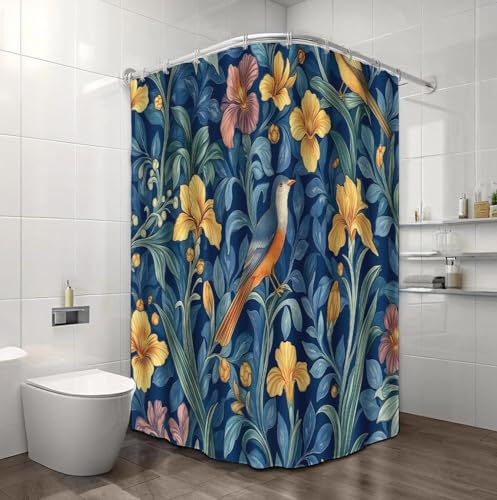 Rideau de douche anti-projections d'eau 180x200 cm lavable pour sol sec et propre