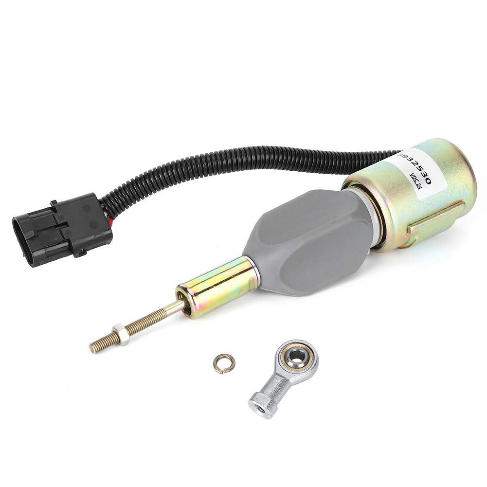 Válvula solenoide de cierre del motor de 24 V, 3932530 SA 4756 24 Válvula solenoide de corte de combustible del motor apta para Cummins 4BT 6BT5