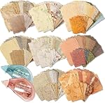 224 Sheets Scrapbook Paper,Embossed Textured Paper Assorted Set, Textured Scrapbook PaperKit with 2 Photo Tapes,Vintage Scrapbooking Papers for DIY Collage Card Embellishment