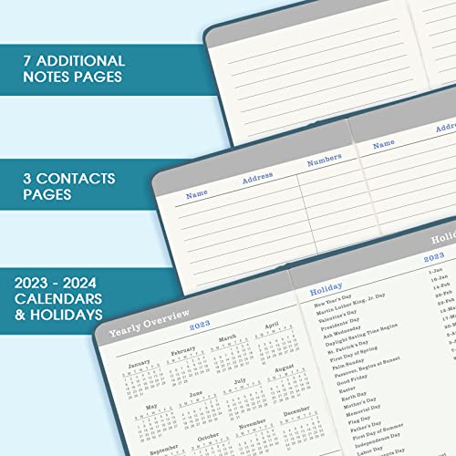 2023-2024 Pocket Planner/Calendar - Pocket Planner 2023-2024, 2023-2024 Planner Weekly And Monthly, July 2023 - June 2024, 6.3'' × 3.8'', Elastic Bound, Bookmark, Inner Pocket, Agenda Planner With Pen Holder #TOP5