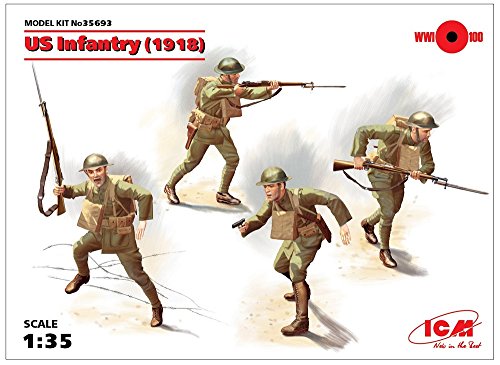 Kit de modelo US Infantry 1918 ICM 35693 miniatura 1