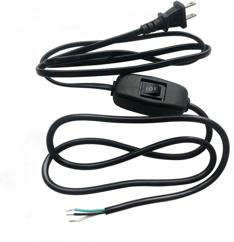 BRINGSMART Power Tool for 60KTYZ 50KTYZ Motor AC Power Cord Switch Plug Extension Cord 2-Pin Plug with Waterproof 3-Position Switch