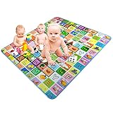 Alfombrilla para gatear infantil, Colchoneta para que el Bebé Juegue en el Suelo, Tapetes para gatear de 1,8 x 1,2 m para bebés de 6 a 12 meses, tapete de juegos para jugar, alfombra, actividad Aibyks