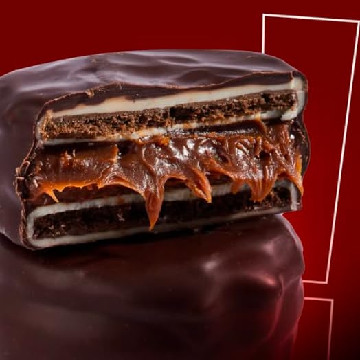 GULA Alfajor – Authentic Argentinian Chocolate Cookie Filled with Dulce de Leche – Premium Snack (72 gr | 0.16lb) (Pack x12, B&W Chocolate)