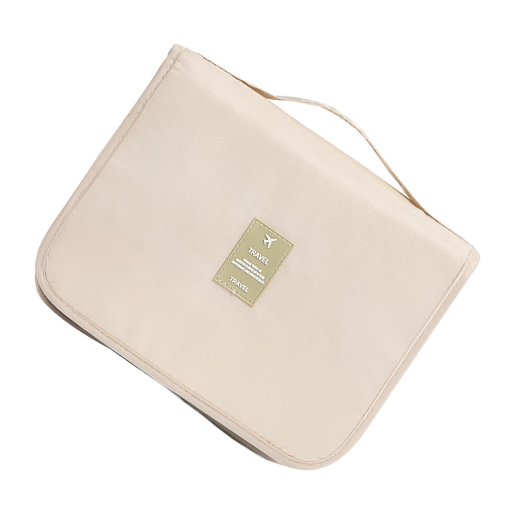 Mipcase 3pezzi Borsa Da Viaggio Multifunzionale Beige Pochette Cosmetica Appesa Per Make-up e Toiletries Design Con Rete Visibile Facile Da Trasportare e Riporre