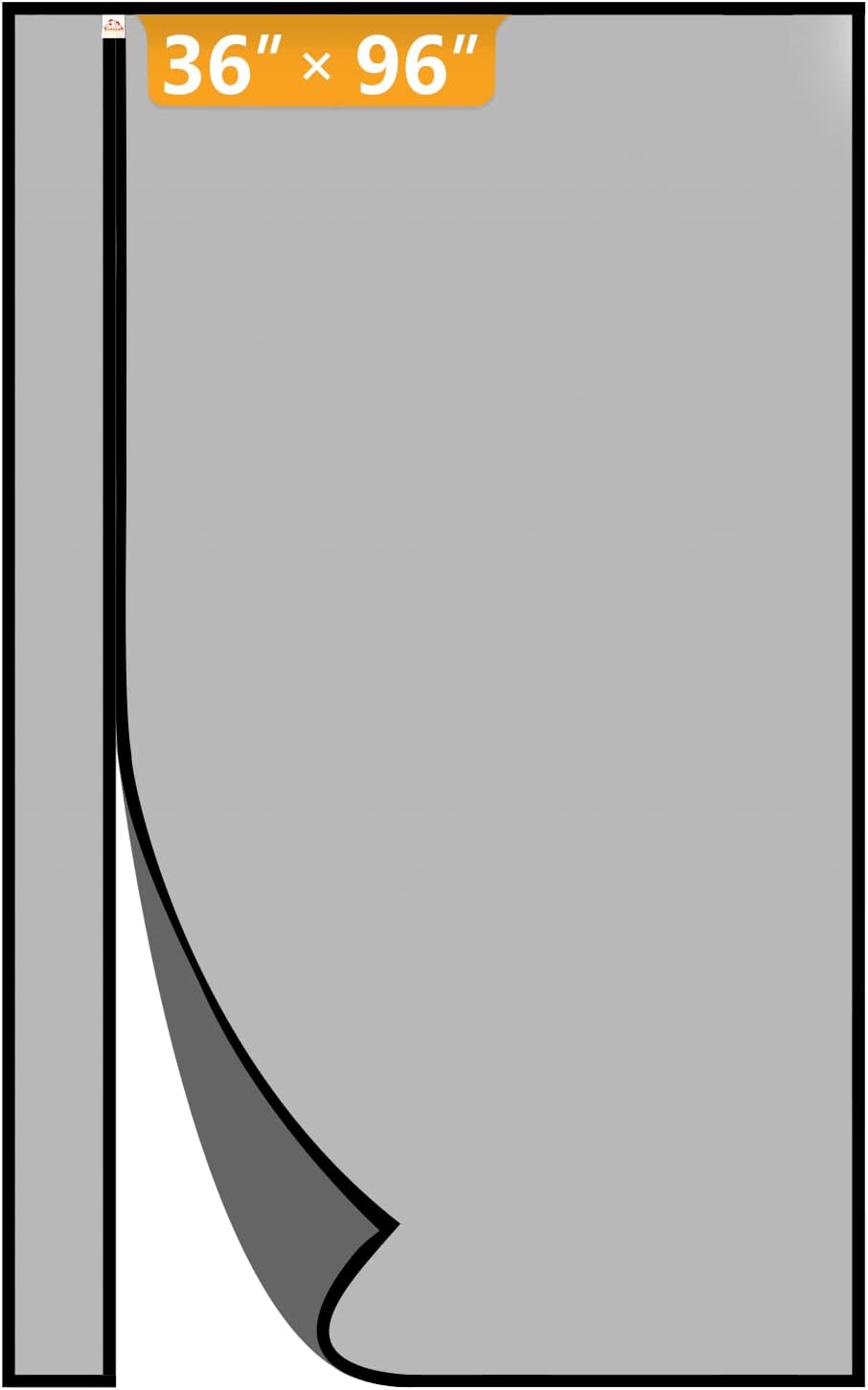 Reversible Left Right Side Opening Tall Magnetic Screen Door Fits Door Size 36 x 96, Reinforced Polyester Mesh, Actual Screen Size 38" x 97" Black