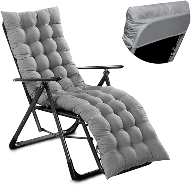 Sour Lemon Sun Lounger Cushions Bench Chair Cushion Sunbed Cushions for Sun Loungers Thick Garden Recliner Chair Replacement Anti-Slip Cushion