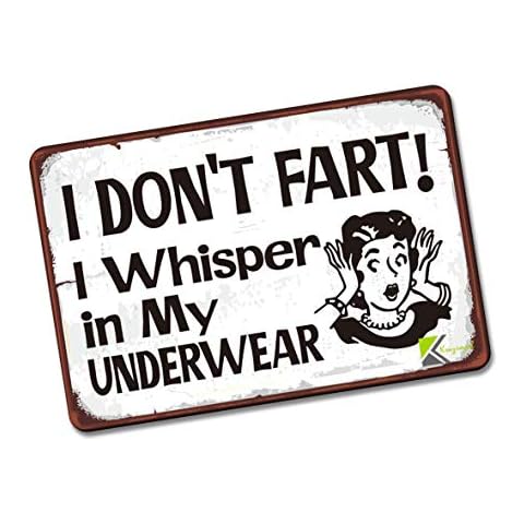 Kruzroyal FM190 I DON'T FART! I WHISPER IN MY UNDERWEAR Novelty Funny Idea Glossy Rectangle Metal Fridge Magnet Cover