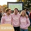 Cimpress Personalised Hoodie for Men, Print with your own photo, logo or text, Hooded Sweatshirt, Front print, For events, birthdays, M, Light Pink #2