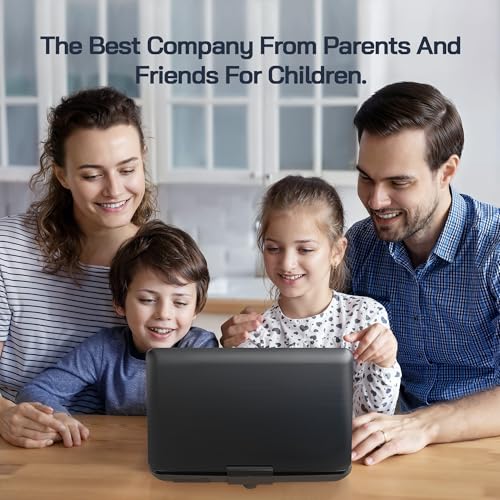 WOLFANG 17.5" Portable DVD Player with 15.6" Large HD Display, 6 Hours Rechargeable Battery, No Region Restrict, Dual Stereo Speakers, Support for USB/SD Card/Sync TV/Projector Screen - Image 6