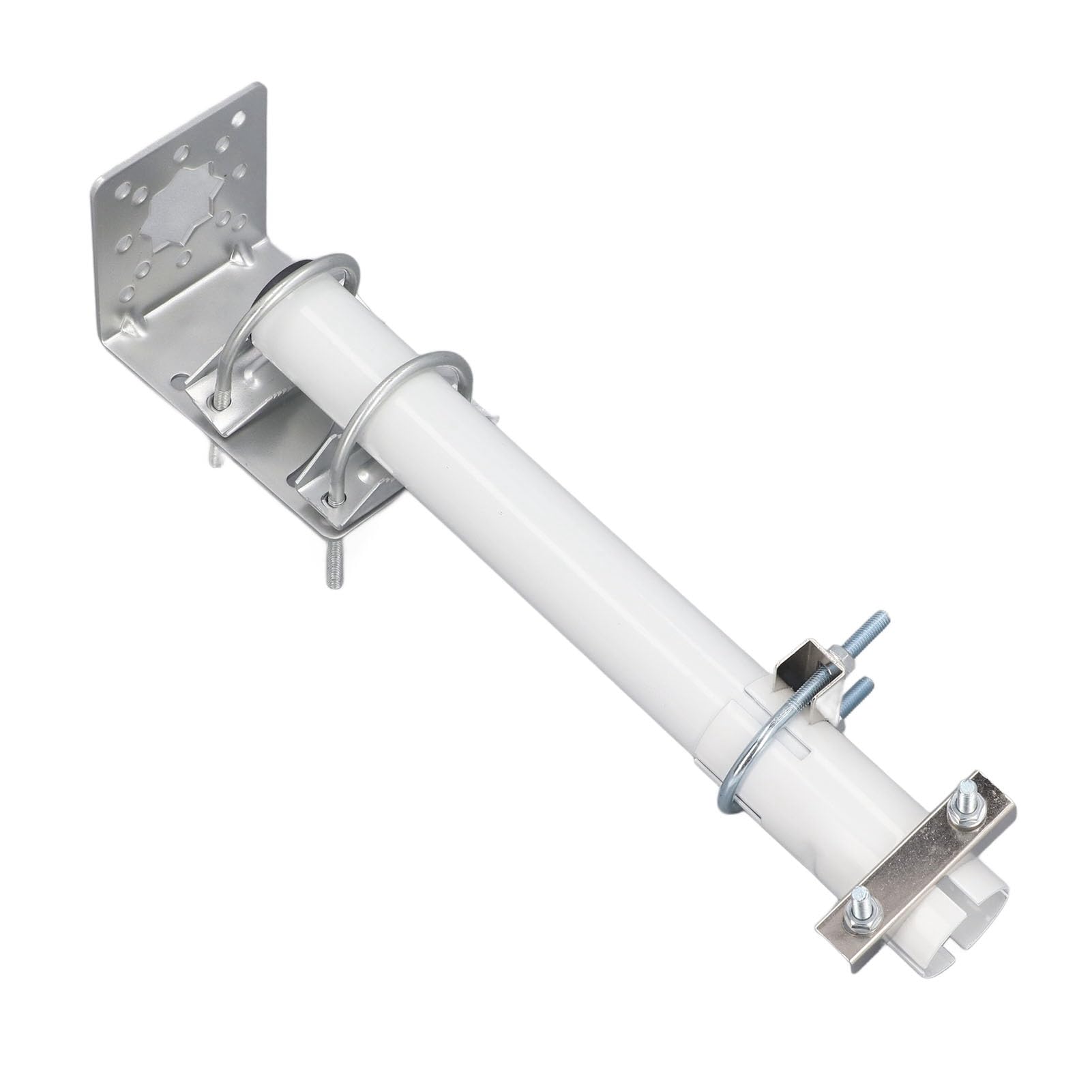 Supporto , Supporto da Palo in Acciaio Inossidabile Resistente Alla Ruggine, da Tetto con Angolo Terminale Regolabile per Antenna Parabolica Rettangolare V2 Antenne TV Esterne AP WiFi