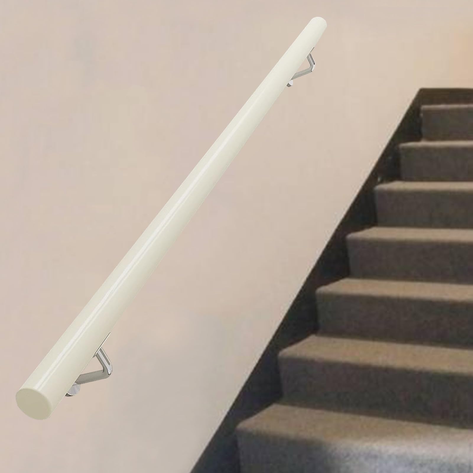 GHFXSCV Modern Solid Wood il for Stairs - White Indoor/Outdoor Banister 8.2ft (250cm) Staircase Railing& Stylish Hand Rails for Home Improvement