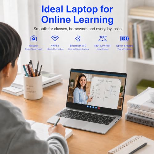 Image of 14 inch Laptop PC 6GB DDR4 128GB SSD, Laptop Computer Dual-Core Cerelon N4000 (up to 2.6GHz), Portable Computer Support WiFi5, BT5.0. USB3.0 * 2, Mini HDMI*1.