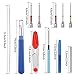 15 Pieces Cross Stitch Set Includes Embroidery Punch Needle Seam Ripper Scissors Threader Thimble Pipe for Cross Stitch Craft Supplies