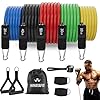 WHATAFIT Resistance Bands, Exercise Bands，Resistance Bands for Working Out, Work Out Bands with Handles for Men and Women Fitness, Strength Training Home Gym Equipment