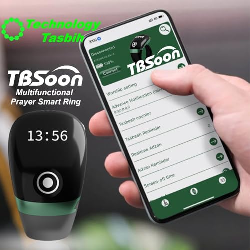 Image of Lightweight Tasbih Smart Ring, Tasbeeh Counters,Prayer Direction Indicator Guide,5 Azan Alarm Clock,Forgiveness,Electronic Rosary,Eid al-Fitr Eid al-Adha Ramadan Gift, men women-Rose Golden Pro