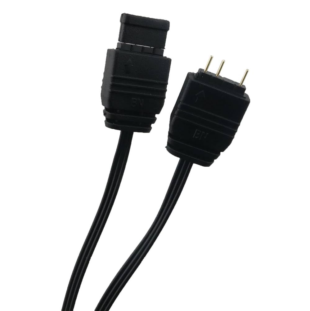 3-Pack 5V 3Pin ARGB 1 To 2 Female To Female ARGB Cables, 1-to-2 Addressable RGB Spliter Extension Cable With Male Pins, Used For Computer Chassis, CPU Heat Sink, And 5V ARGB Fans (11.8 Inches