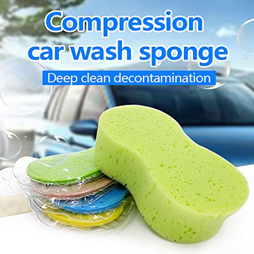 Image of ALOUD CREATIONS Bike & Car Wash Sponge | Multipurpose Easy Grip Foam Sponge for Kitchen, Bathroom, Household Cleaning | Colourful | Pack of 5