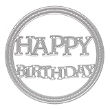 Whitelotous Cutting Dies Stencil Metal Mould for DIY Scrapbook Album Paper Card (Happy Birthday)
