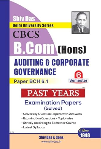 Shiv Das Delhi University B Com Hons 3rd Year Auditing and Corporate Governance Semester 6 SOL Regular NCWEB CBCS