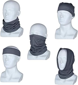 Masque à Capuche en Latex Unisexe avec Trou de Bouche Ouverte Couvre-chef pour F