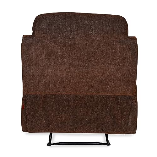 Image of Torque - Simon 1 Seater Fabric Manual Recliner | Recliner Sofa /Chair for Living Room, Bedroom, Office (Brown) | 1 Year Warranty