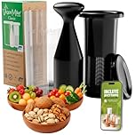 Vegan Milker Máquina para Hacer Leche Vegetal Casera, Leche de Avena, Soja y más | 1L en 1 Minuto 100% Natural con Filtro | Compatible con Batidora de Mano | Incluye Ebook de Recetas | Classic Negro