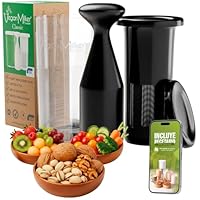 Vegan Milker Classic Pflanzenmilchbereiter Maker - Pflanzenmilch Machine Mandelmilch, Sojamilch und Reis |1L in 1 Minute 100% Natürlich mit Filter | Kompatibel mit Stabmixer | Klassisch Schwarz