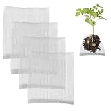 HANWRAPS Plant Root Guard Gopher Wire,5 PCS 1 Gallon Plant Wire Baskets,Rust-Resistant Stainless Steel Gophers Moles Voles Mesh Baskets Protect Plant Roots Tubers Trees Flowers Crops