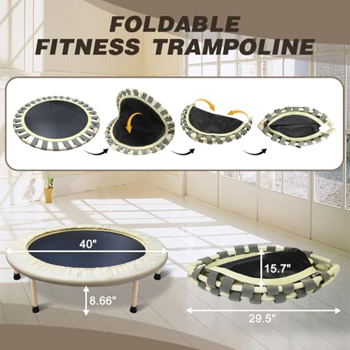 Justjump 40 Inch Rebounder Tranpoline For Adults Indoor Outdoor, Fitness Foldable Tranpoline With Bag thumb #5