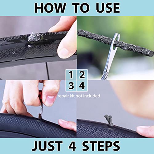 Image of PAX 20pcs Tubeless Bike 3.5mmΦ x 50mm Tire Plugs, Super Sticky Tire Plugs Refill Pack for Tubeless Bicycle Repair Kits, Seal Strips Strings