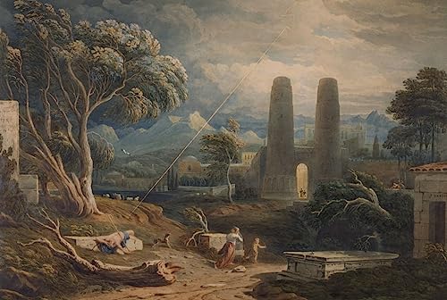 Peinture classique sur toile un orage de Varley - Affiche d'art de bureau 60x90