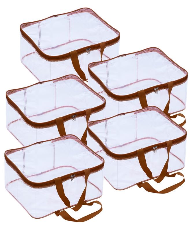 Fancy Walas Presents Multipurpose Transparent Storage Bag for Clothes PVC Packing Organizer for Saree Clothes Cover Blanket Cover travel Bag (5)