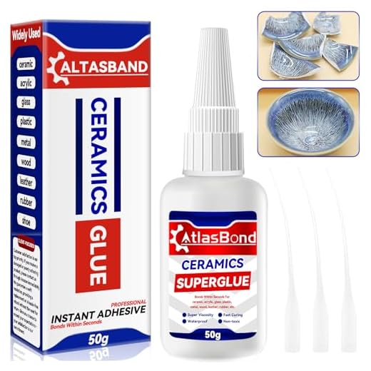 Ceramic Glue, Best Super Clear Glue for Porcelain, Pottery and China Repair, Food Safe Adhesive Kit for Mugs and Dishes, Also Effortlessly Bonds Wood, Glass, Plastic, Shoe, Crafts DIY and More