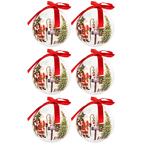 ABXMAS Bolas de Navidad Grandes para Decoración de Árbol de Navidad 6 Piezas, Bolas Inastillables para Colgantes de Navidad, Adornos Reutilizables Decoración de Fiesta de Vacaciones, Regalo Cover