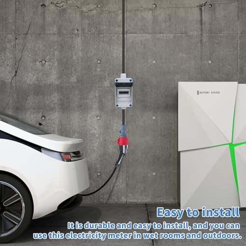 3 Phasen Mobiler Digitaler Stromzähler 16A 400V Mobile Meter CEE-Stecker 3 Phasen Mobiler Digitalzähler 5 * 2,5mm² mit Reset 2m Kabel IP44 Steckdosenadapter Zähler (H07RN-F HR-03X)