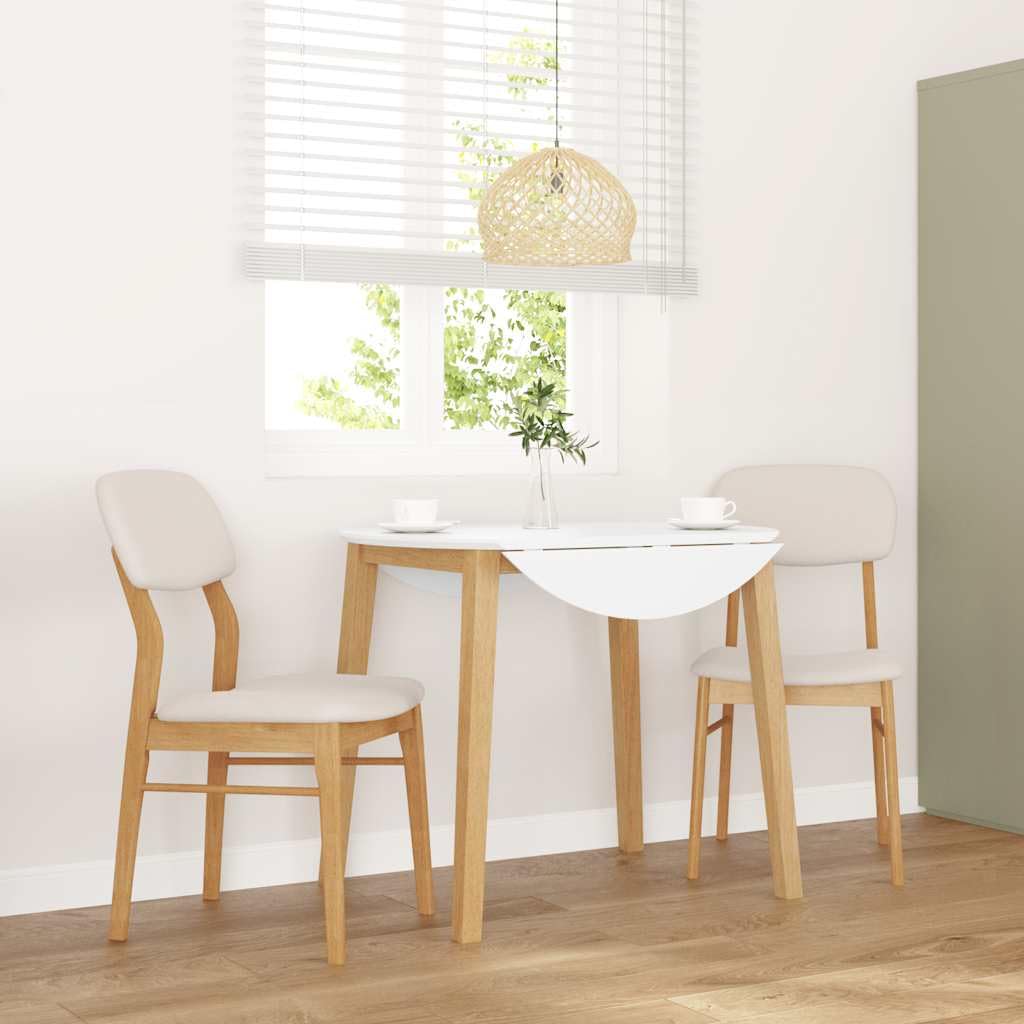 Sillas de Comedor 2 Unidades con Cojines, Madera Maciza de Caucho Natural, Sillas Ergonomicas para Comedor y Sala de Estar, Diseño Atemporal con Soporte Lumbar, Capacidad 110kg
