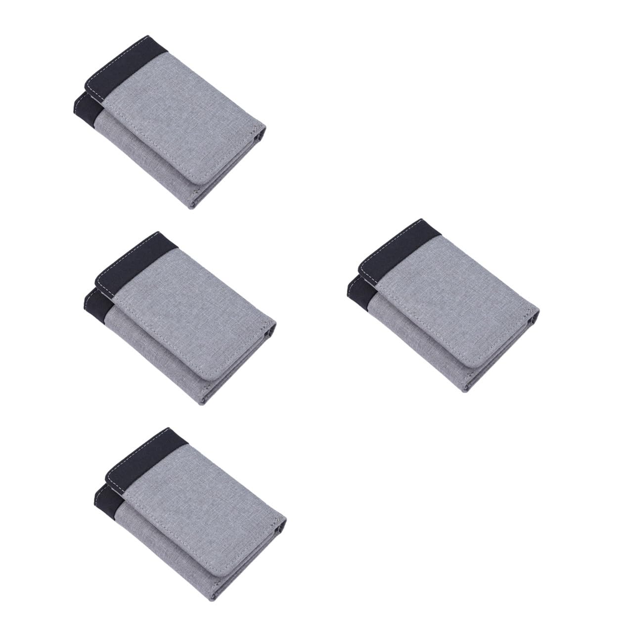 4piezas Cartera Tarjetero para Hombre Canvas Organizador De Tarjetas De Identificación y Crédito Práctico y Ligero para Oficina y Viajes