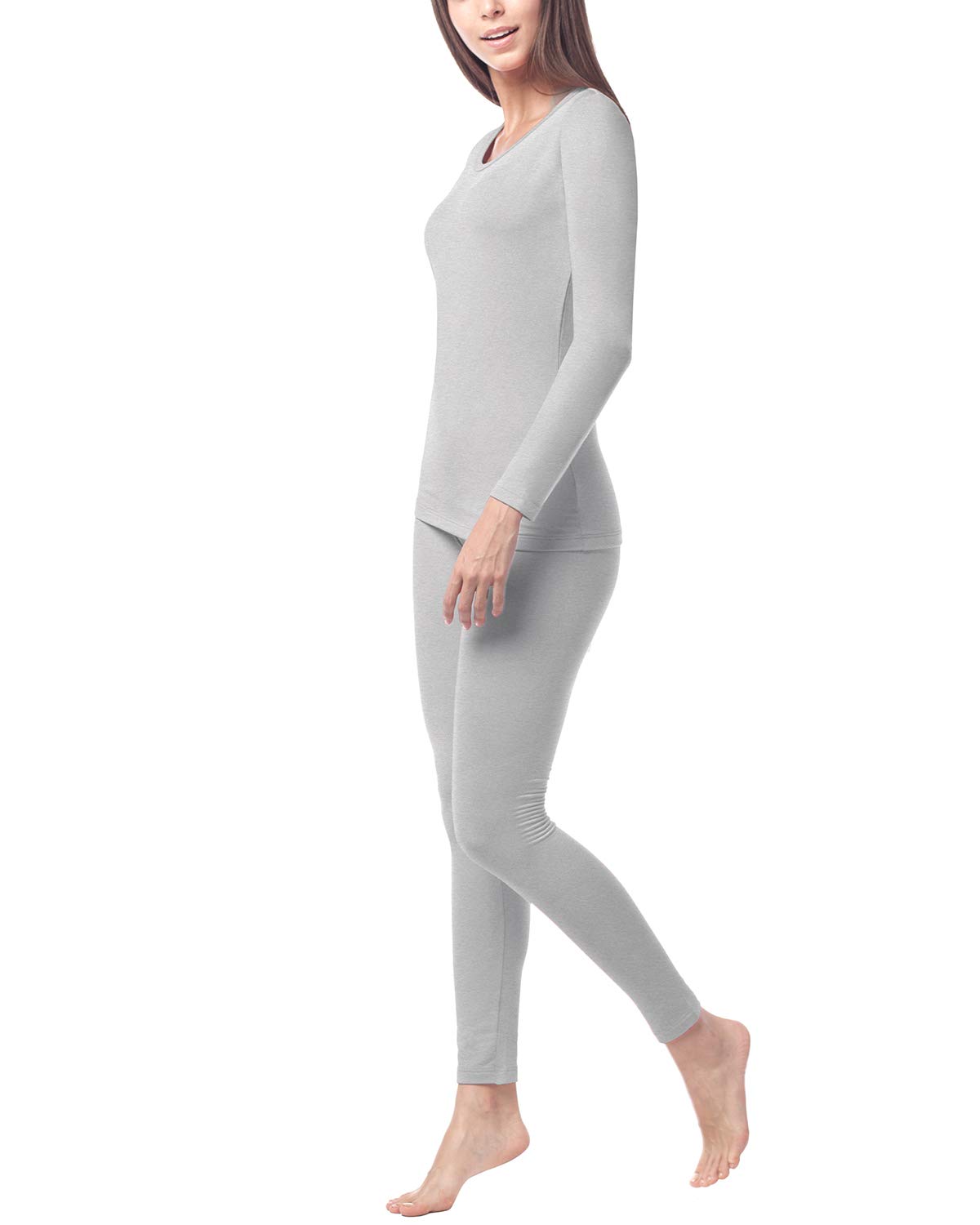 LAPASA Completo Termico Donna Fodera in Micropile Calore Base L17 - Abbigliamento Intimo Invernale Maglietta Pantaloni Calzamaglia Tuta Sci Trekking