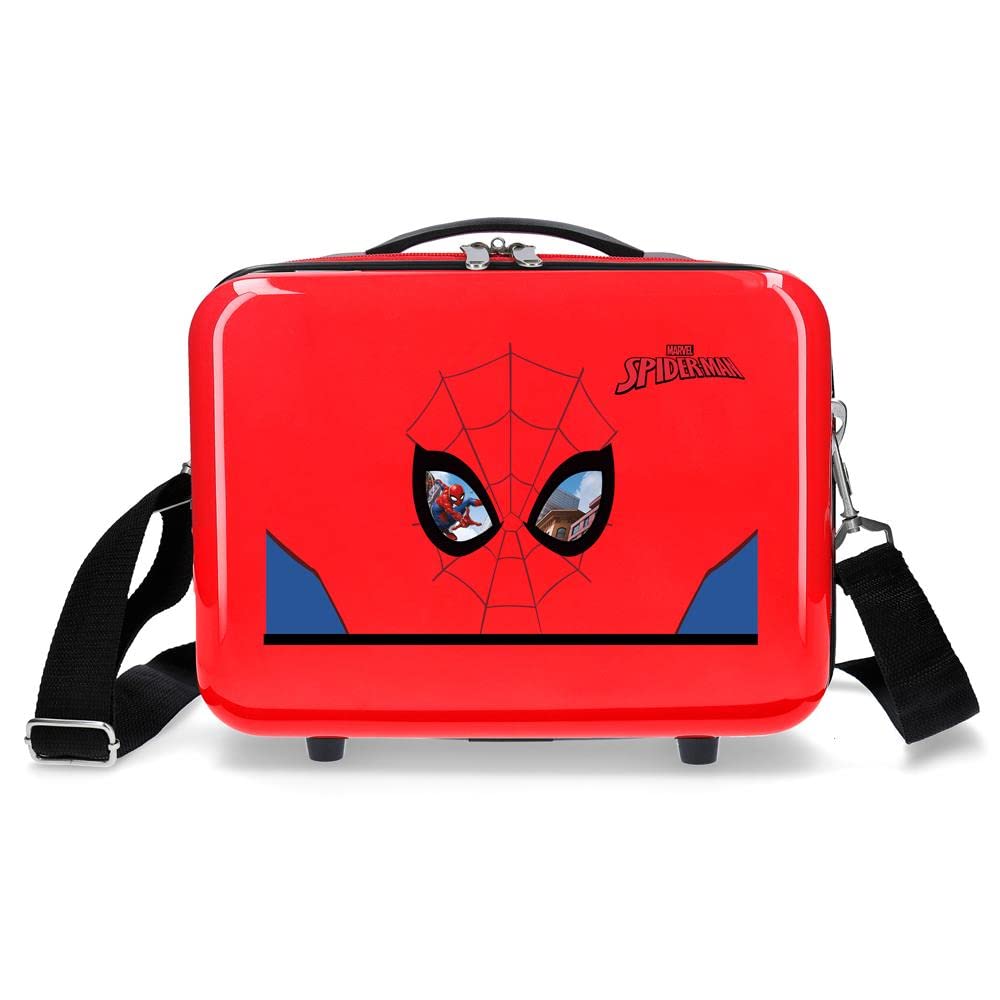 Marvel Spiderman Protector Adaptable Toiletry Bag with Red Shoulder Strap 29x21x15 cms Rigid ABS 9.14L 0.6 kgs