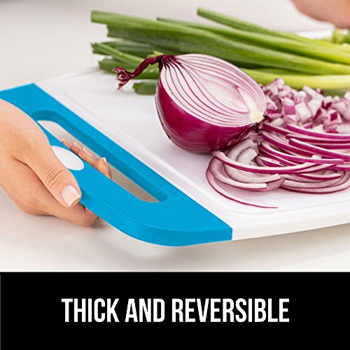image for GORILLA GRIP BPA-Free Reversible Kitchen Cutting Board Set of 3, US De