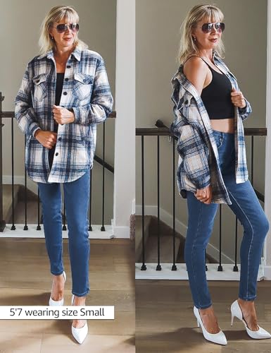 luvamia Women's Fleece Lined Jeans Winter Thermal Denim Jeggings Skinny High Waisted Stretch Warm Leggings3