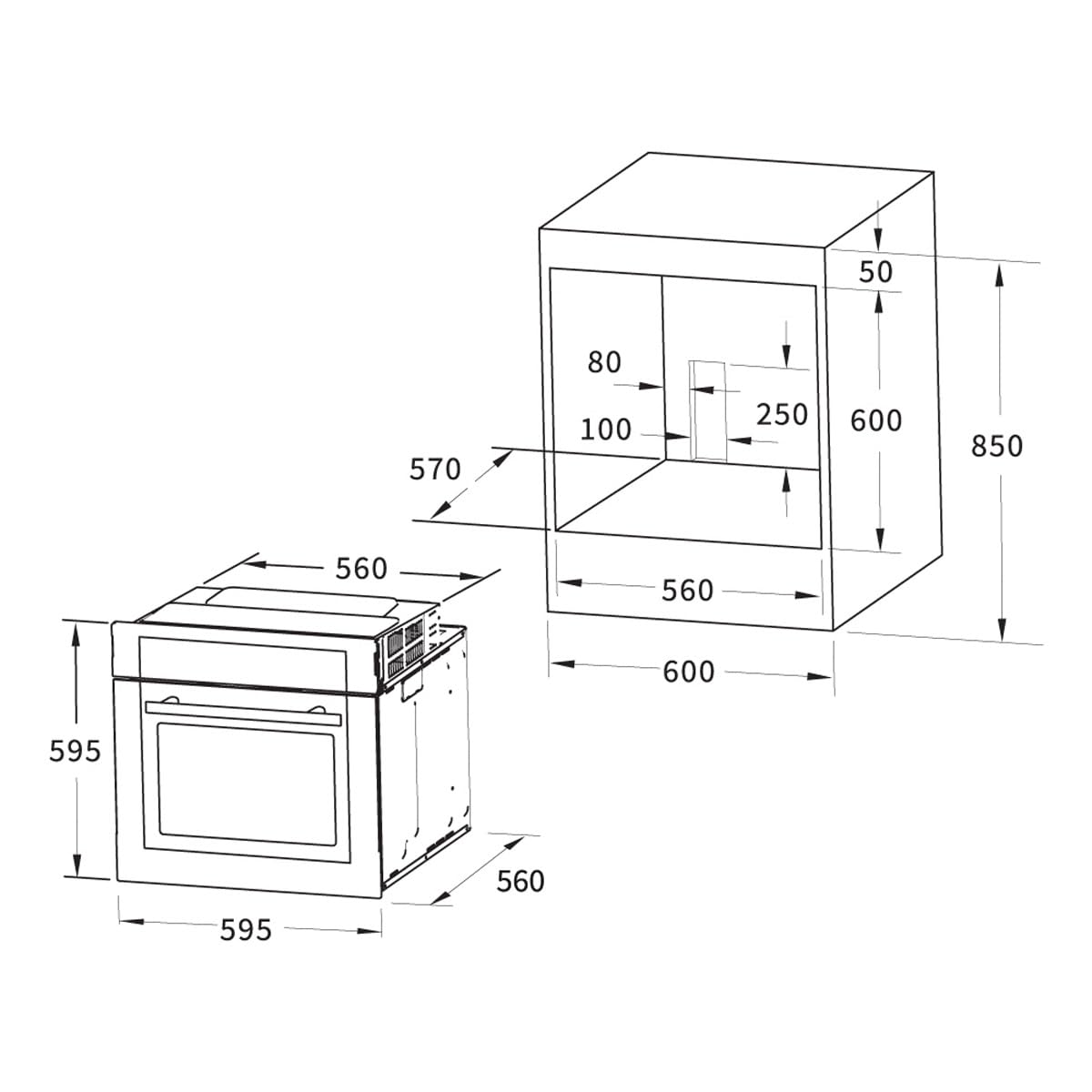 KKT KOLBE Autarkes Herdset 60cm Einbaubackofen EB8015ED 59cm Induktionskochfeld IH85901FZ Grill Heißluft Teleskopauszüge