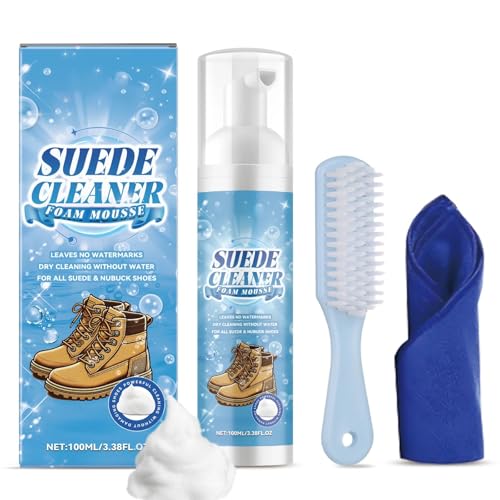 Beauthink Suede Shoe Cleaner Kit with Brush – Gentle Cleaning for Suede, Nubuck, Knit, Boots, Trainers and Sneakers, Effective Cleaner for Deep Stain Removal & Renewal