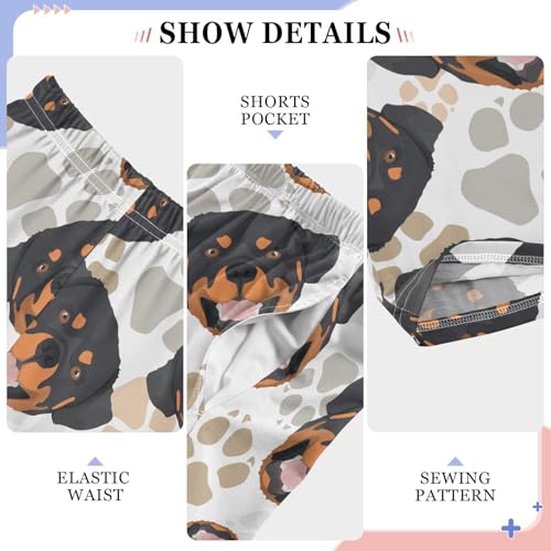 Pajamas Pants Soft Rottweiler Dog Long Sleep Pjs Lounge Pajama Bottoms Elastic Waist with Pockets4