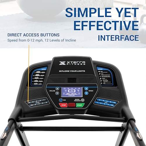 Image of Xterra Fitness Sport Series Premium Folding Smart Treadmill, Handlebar Speed and Incline Controls, Large XTRASoft Cushioned Running Deck, Built-in FTMS-Enabled Bluetooth with XF Connect Fitness App