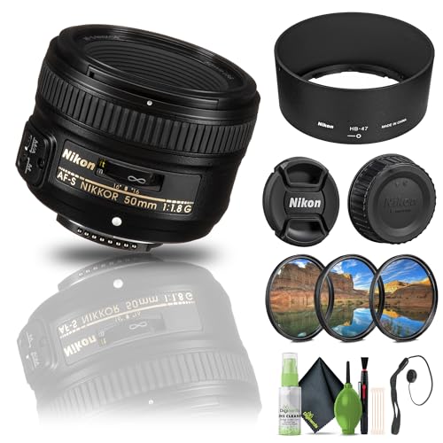 Nikon AF-S NIKKOR 50mm f/1.8G Lens (2199) + Filter Kit + Cap Keeper + Cleaning Kit