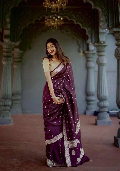 Image of Flosive Women's Cotton Saree With Blouse Piece